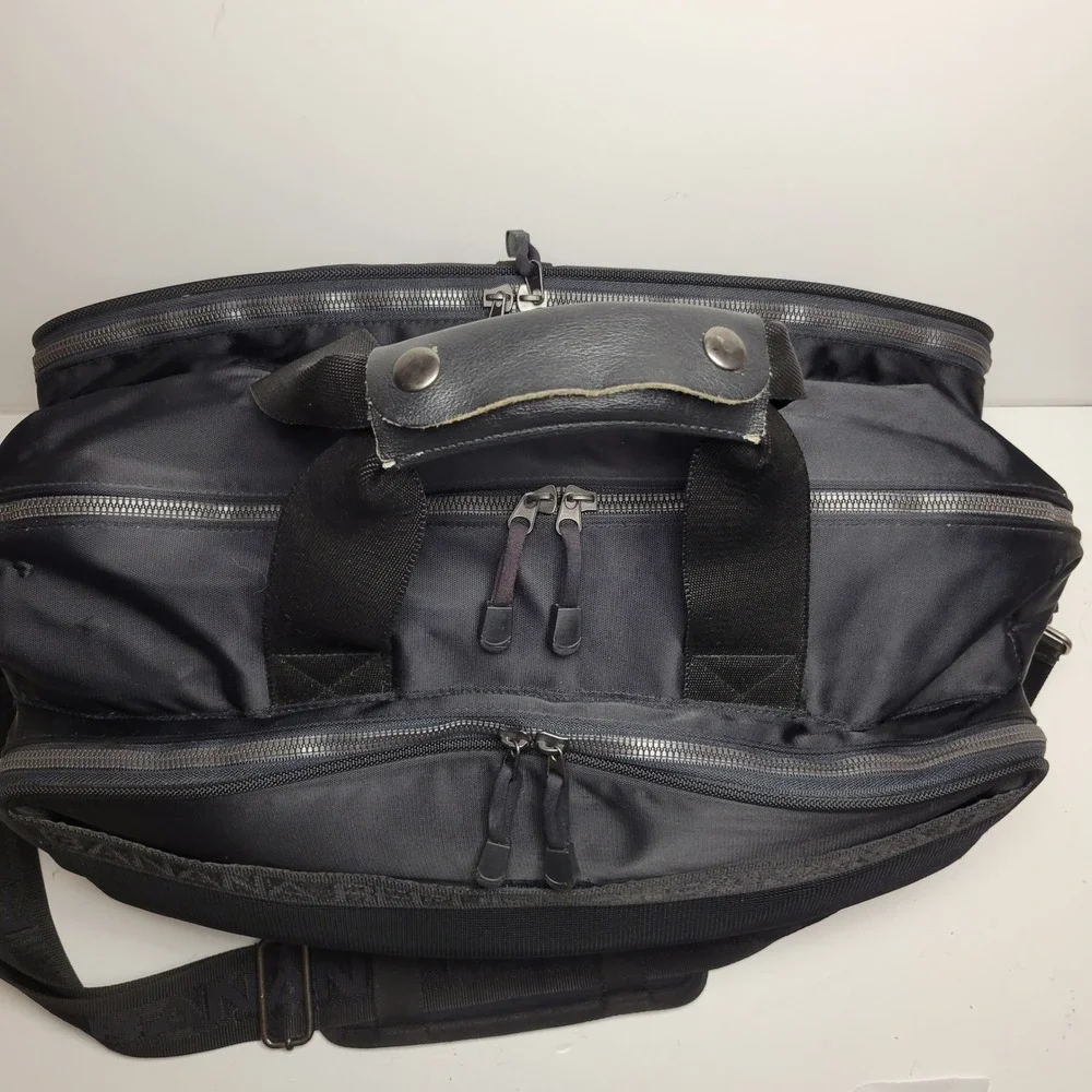 Banana Republic Duffle Bag Large Black Good Nylon Travel Weekender Luggage‎